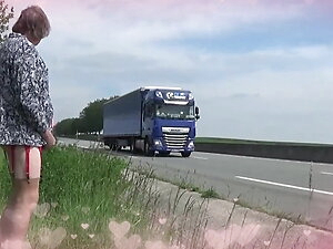 transgender travesti lingerie sounding outdoor road 32