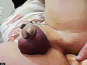 Masked sissy slut gapes its ass with dildo