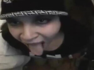 So young hooker for a blowjob swallow