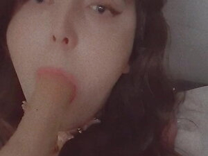 Sissy blows her Dildo before putting it in her boi Pussy