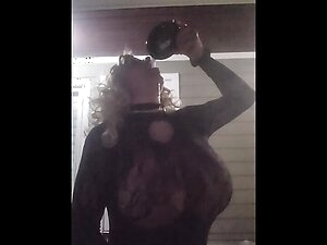 DeeDeeSlut69 In Public Doing a Horse Cock until she finally sucks up cum.