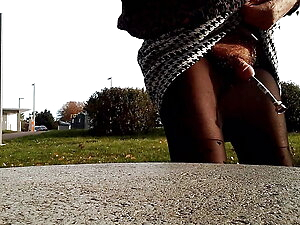 sounding dildo outdoors 6