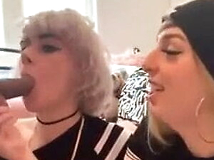 2 sissies suck cock