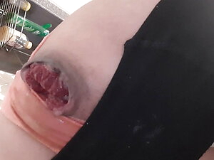 anal warm-up in pantyhose