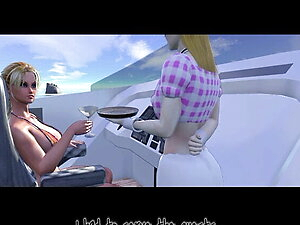 Femboy pegging and dominated by Futas