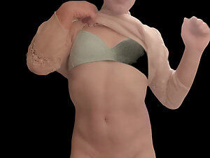 Lisa takes her panties off