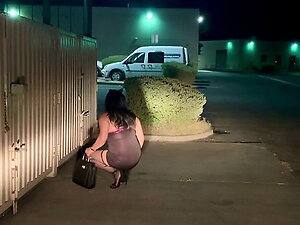 TGirl Rachelle in Tight Mini Dress Made For Street Walking