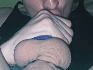 Cute trap self sucking teaser