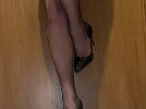 Crossdresser lingerie legs