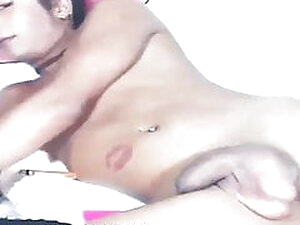 Beautiful Asian Shemale Masturbating After A Shower!